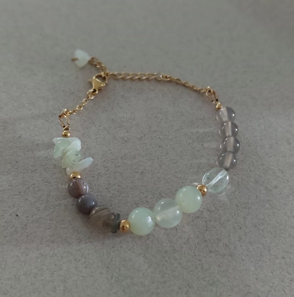 Bracelet Harmonia - Phrénite calcédoine agate