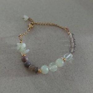 Bracelet Harmonia - Phrénite calcédoine bleue agate