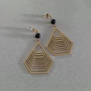 Boucles géométriques tourmaline