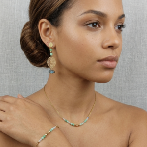 Boucles Boréa - Chrysoprase labradorite