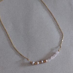 Collier Élyrose - Quartz rose
