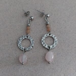 Boucles Élyna - Quartz rose