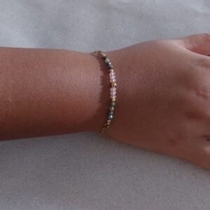 Bracelet Amalya ▪︎ Rubis fuschite et quartz fraise