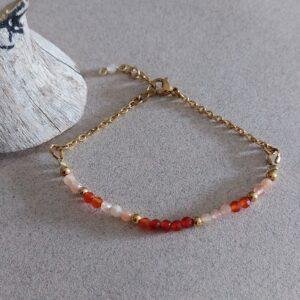 Bracelet Aura ▪︎ Cornaline et pierre de lune