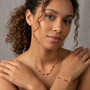 Collier Aura ▪︎ Cornaline et pierre de lune