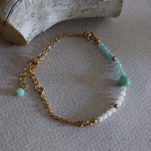 Bracelet Alba - Amazonite et perles - Douceur et apaisement