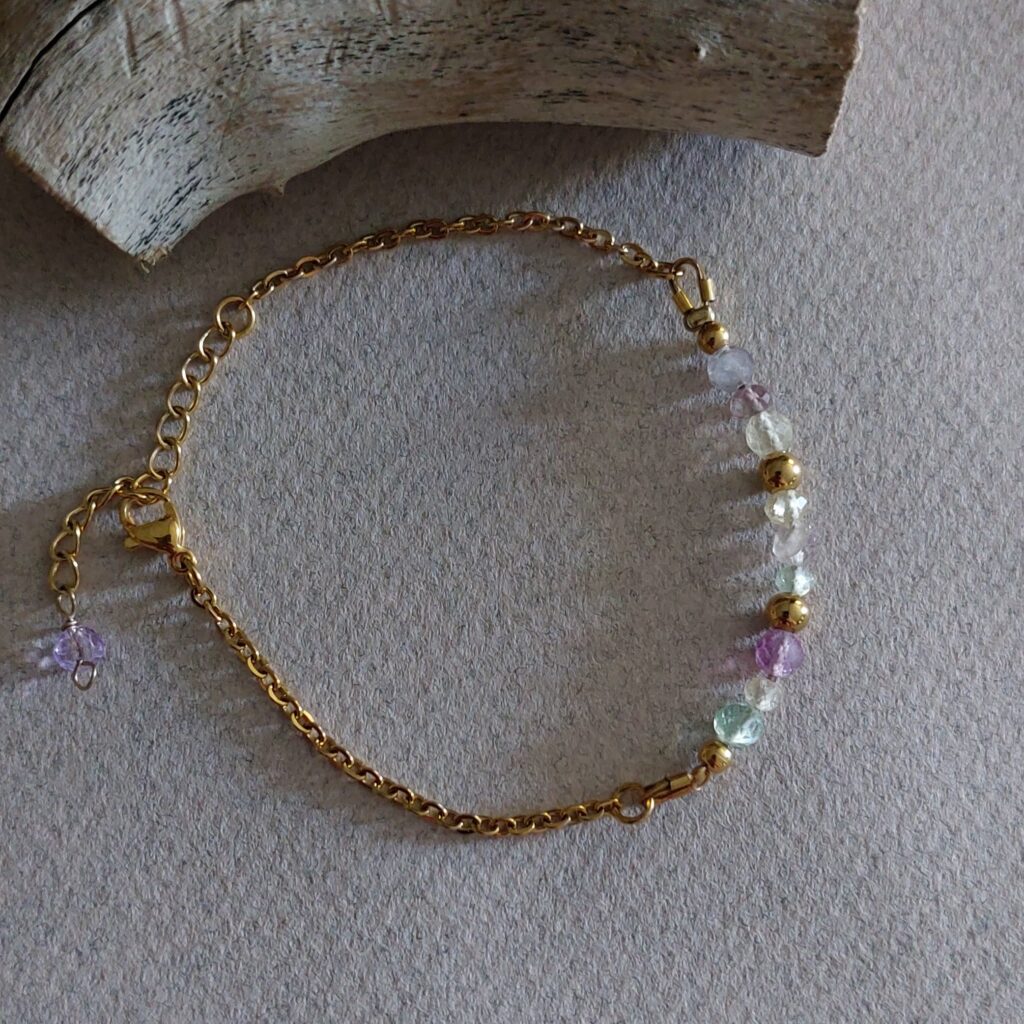 Bracelet Iris - Fluorite Arc-en-Ciel - Clarté et concentration