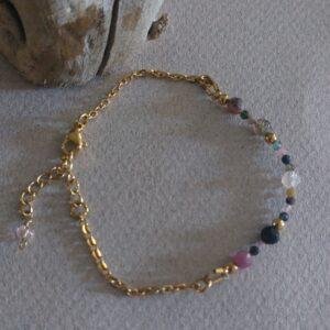 Bracelet Lyria - Tourmaline multicolore - Harmonie