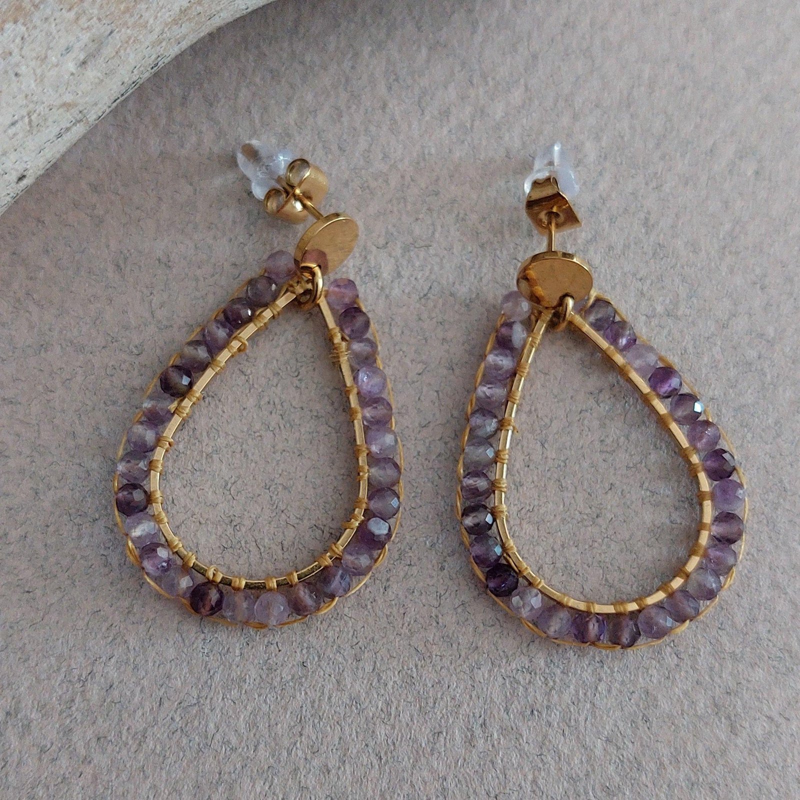Boucles Thalia - Améthyste - Sérénité