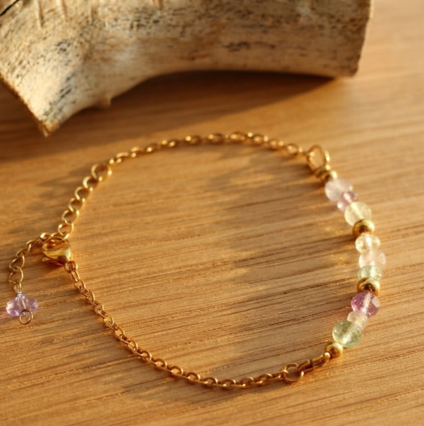 Bracelet Iris - Fluorite Arc-en-Ciel - Clarté et concentration