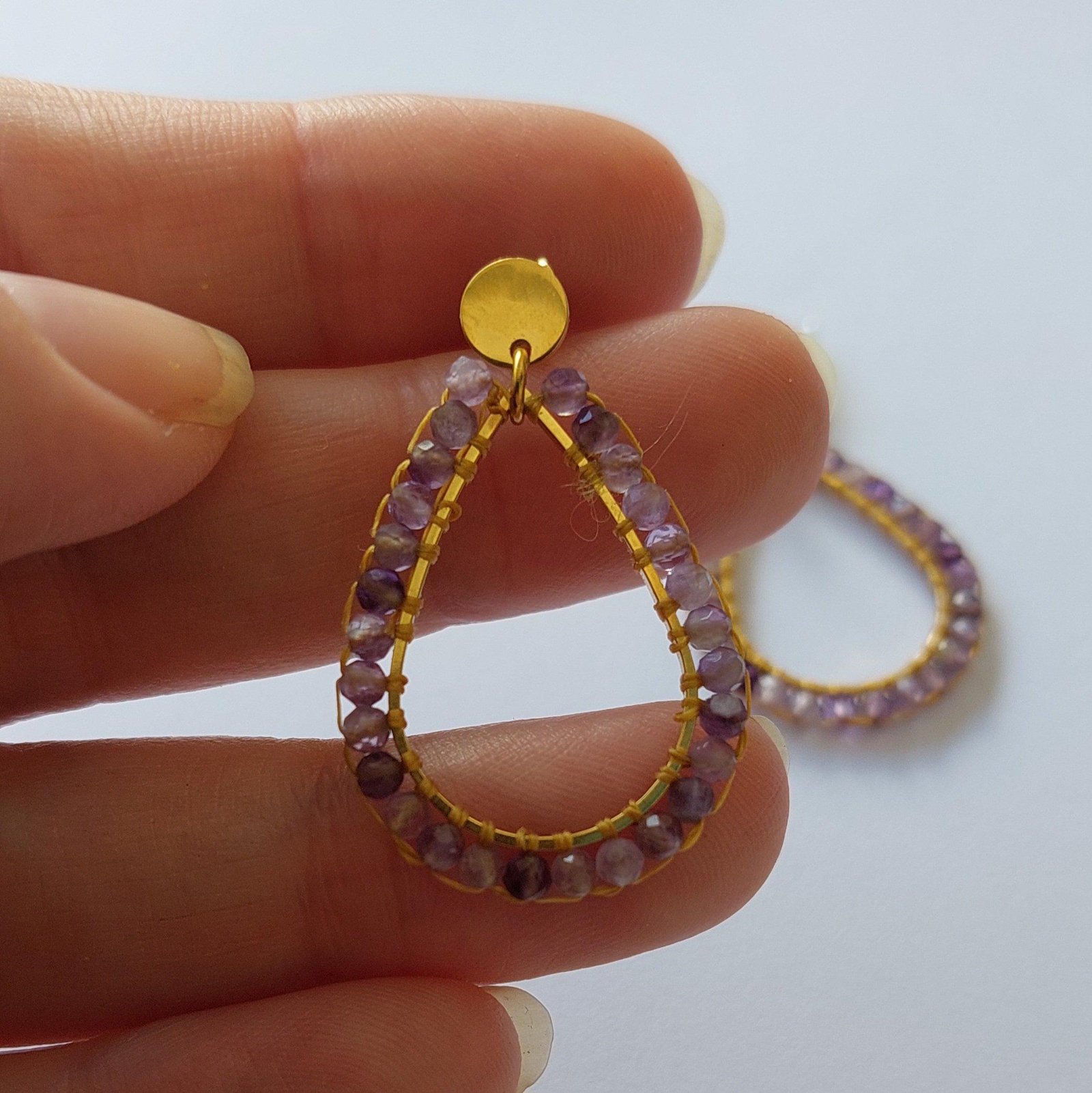 Boucles Thalia - Améthyste - Sérénité – Image 2