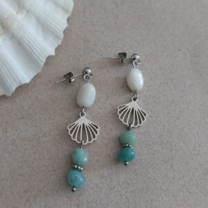 Boucles Naïa - Amazonite et péristérite