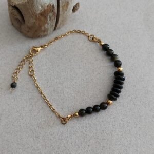 Bracelet Vesta - Obsidienne dorée