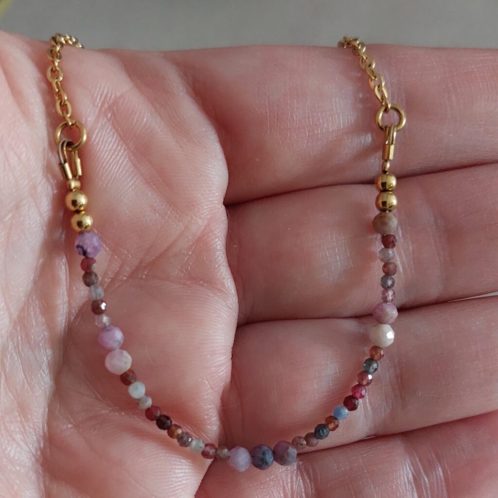 Collier Raya - Saphir et spinelle