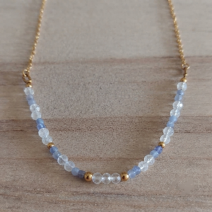 Collier Zania - Tanzanite et cristal de roche