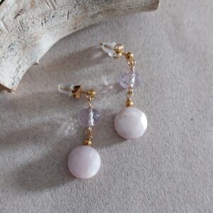 Boucles Mylas - Améthyste et kunzite