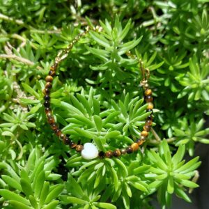 Bracelet Karis - Œil de tigre et nacre