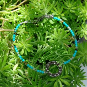 Bracelet Oasis - Turquoise Africaine et perles turquoises